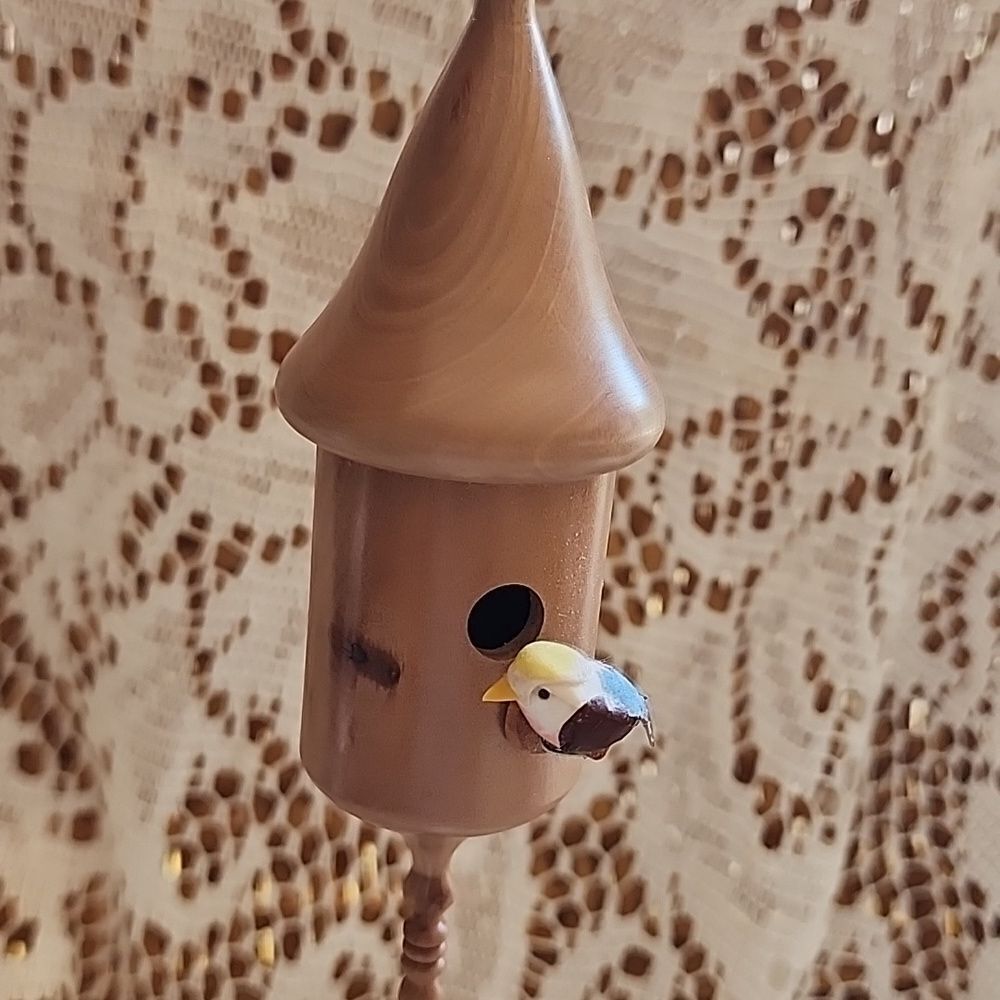 Camellia Wood Bird House Ornament
